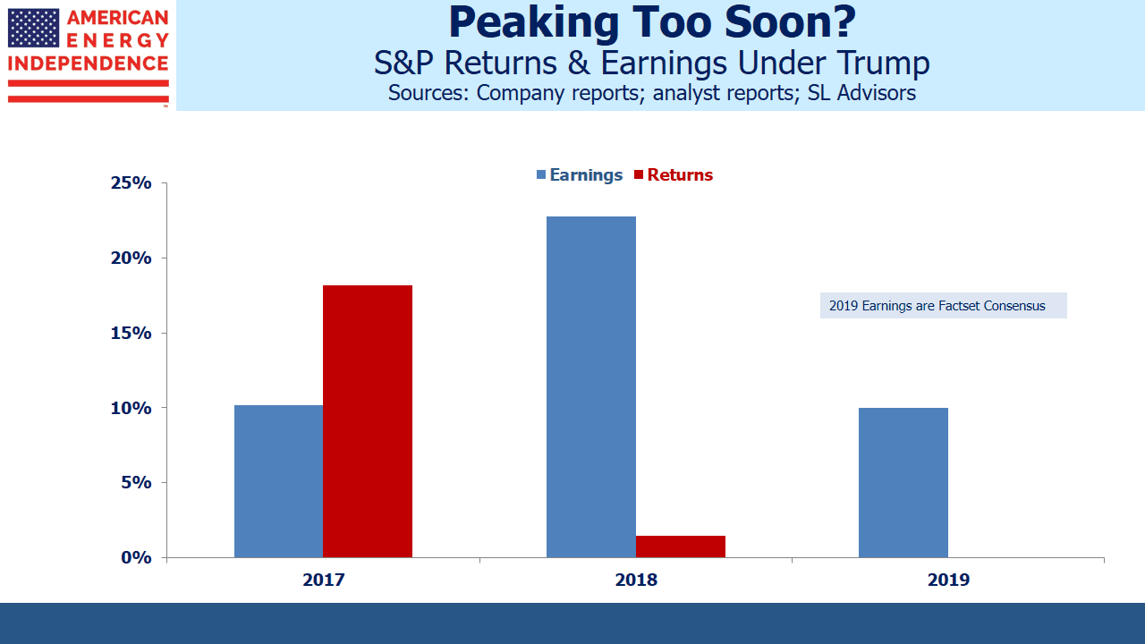 S&P Returns and Earnings under Trump