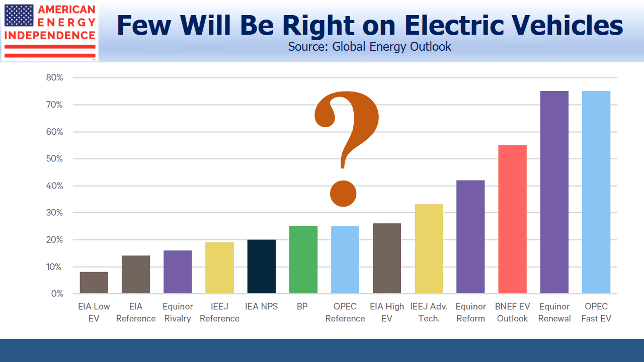 EV Forecasts Vary